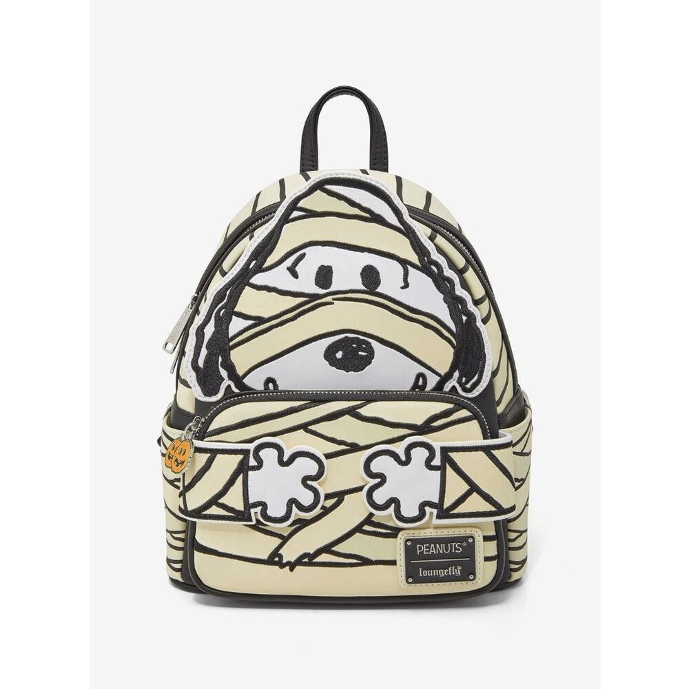 Loungefly Peanuts Snoopy Mummy Cosplay Mini Backpack Glow In The Dark